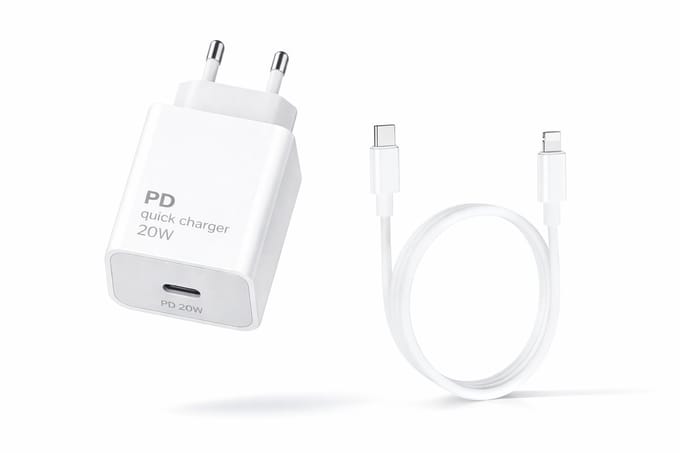 DrPhone PDK Lunar - 20W Thuislader + 2 Meter USB-C naar Lightning Kabel 5V - Geschikt voor smartphones en tablets
