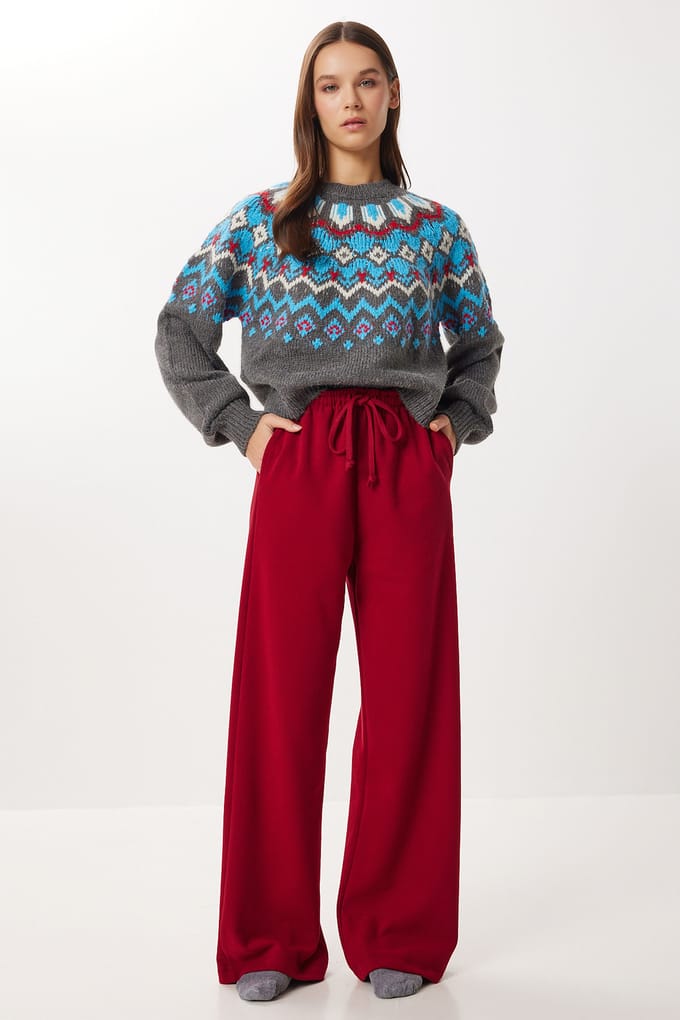 Wijd Zittende Joggingbroek met Touwsluiting