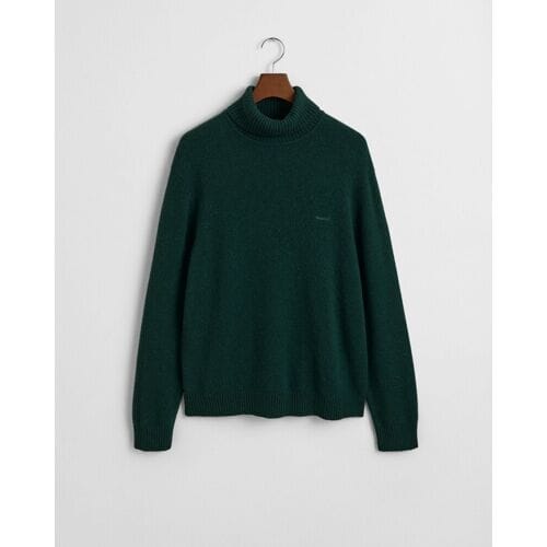 Gant Trui Wool Blend Rollneck Tartan Green / male