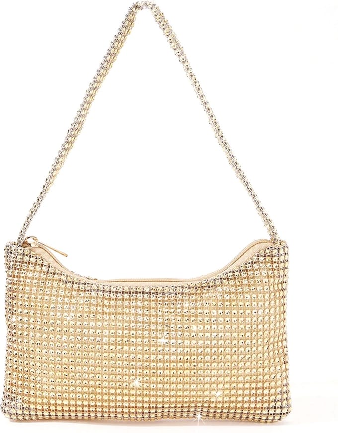 Sparkle Mini Tas / Handtas - Goud | 22 x 13 cm | Polyester | Fashion Favorite