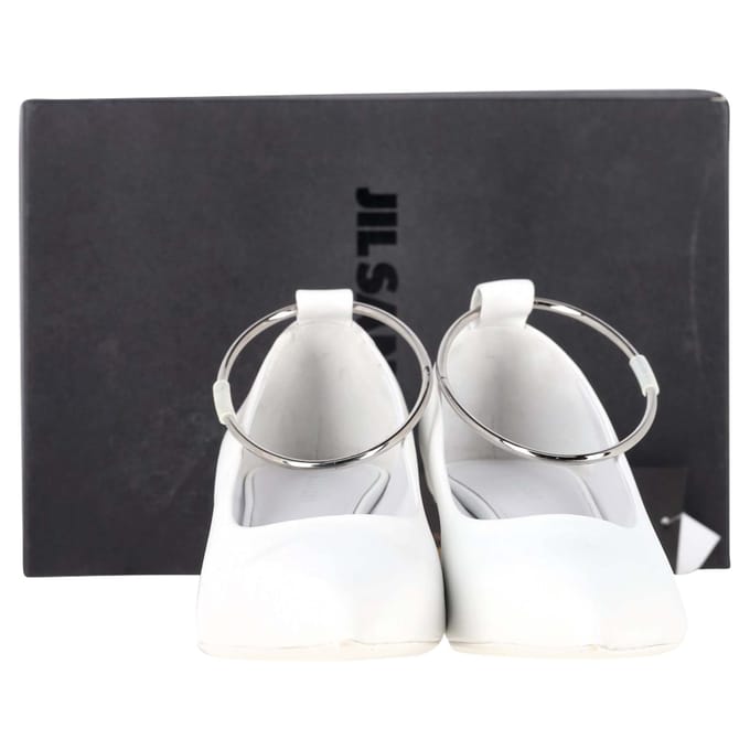 Jil Sander Alima Pumps in Witte Leder