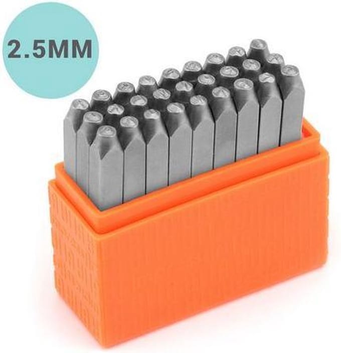 Slagletters Economy, standaard, kleine letters 2,5 mm