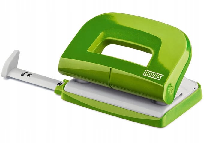 Novus E210 Perforator Groen - Compact voor Thuis, Kantoor & School