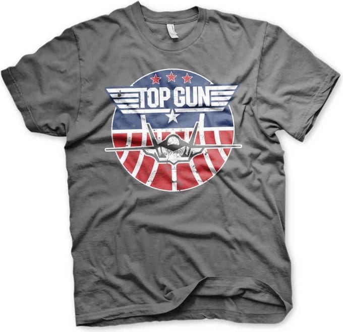 Top Gun Heren Tshirt -M- Tomcat Grijs