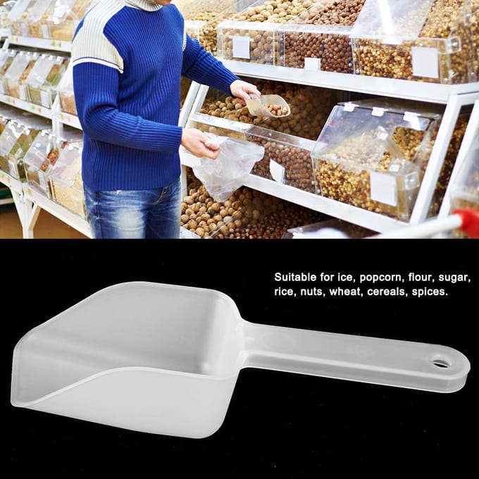 8 stuks Mini PP Plastic Schep IJsschraper Schop voor Voedsel Noten Meel Dessert Thuis Keuken Gebruik white