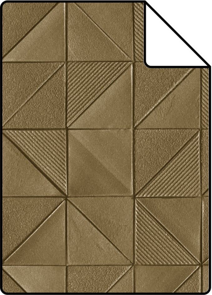 Proefstaal ESTAhome behang grafisch 3D motief bronze - 26.5 x 21 cm - 139326-S