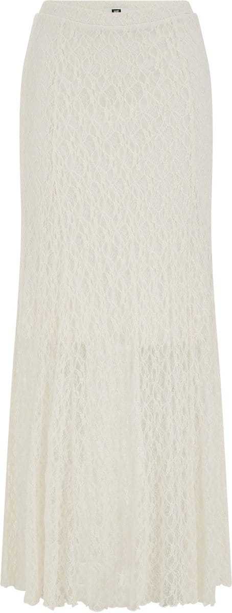 WE Fashion Dames jersey maxi rok van kant