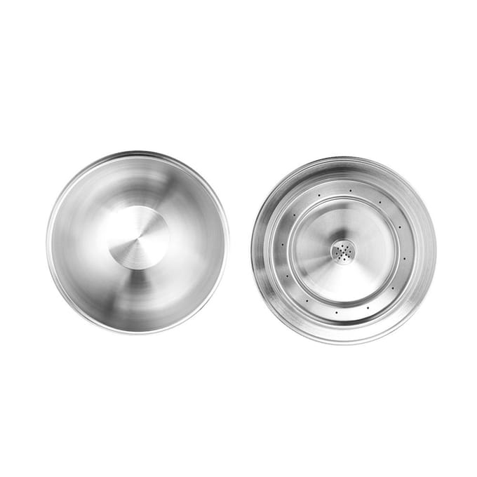Roestvrijstalen Vulbare Koffiecapsules Herbruikbare Koffiecapsule Cup Filter zilver