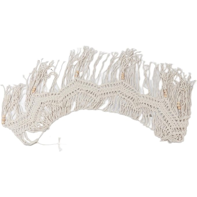 Hangende Decoratieve Valletje Eenvoudig Boheems Handgeweven Valletje Wanddecoratie voor Woonkamer Slaapkamer white