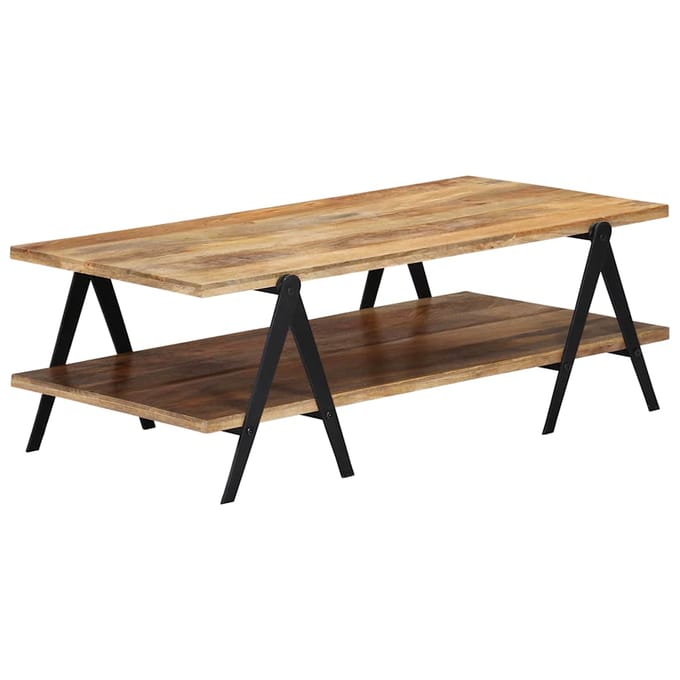 vidaXL - Salontafel - 115x60x40 - cm - massief - mangohout
