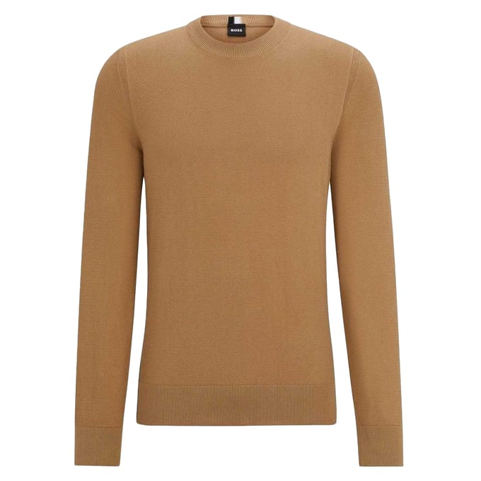 Boss Heren Ecaio-P Gebreide trui (Medium Beige)