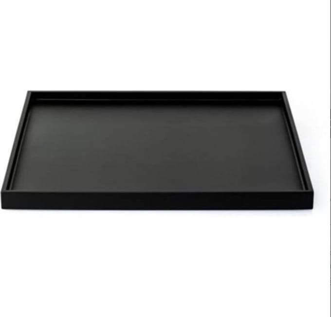 Blackk Interiors - Eiken fineer dienblad - Zwart - 45 x 85 x 4 cm (lxbxh)
