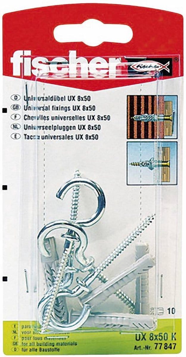 Fischer Universeelplug/Haak U x 8 x 50RHK - 4 Stuks