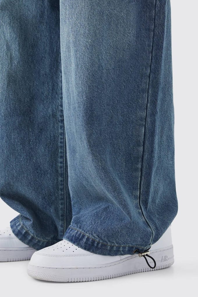 Denim Parachute Washed Jeans | Vintage Blue | Size 32