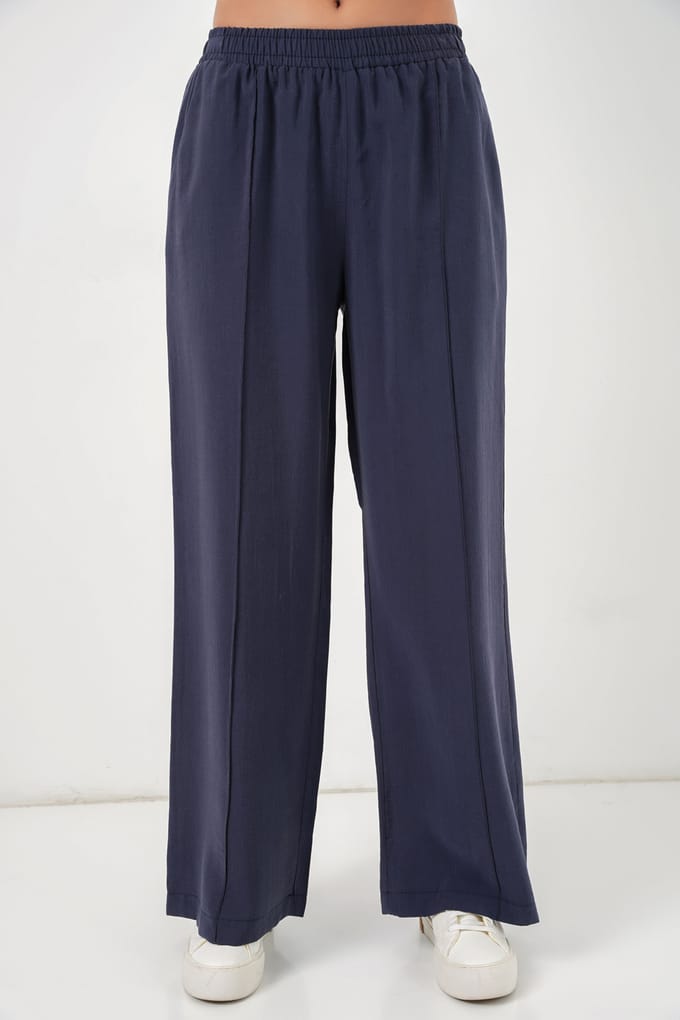 Wijde Pantalons met Elastiche Taille