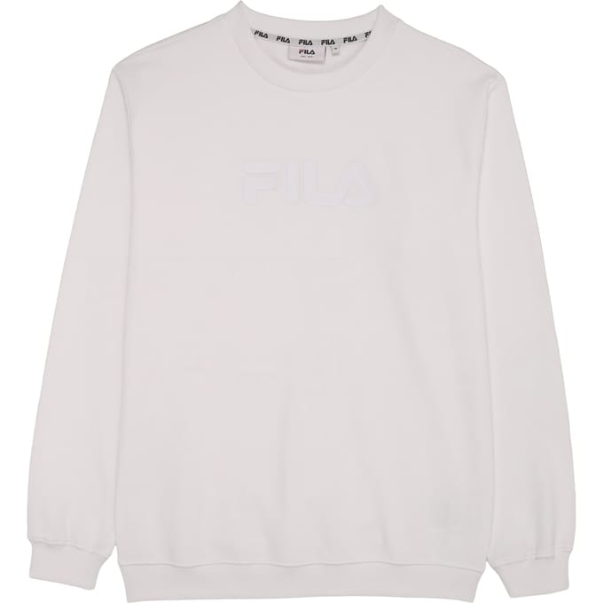 FILA Unisex Zanten Logo Crew Sweat Bright White Größe: XS | Pullover Outlet | Unisex | Weiß