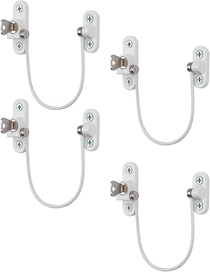 Solidchoice - Set van 4 Vensterbeveiligingssloten voor Kindveiligheid