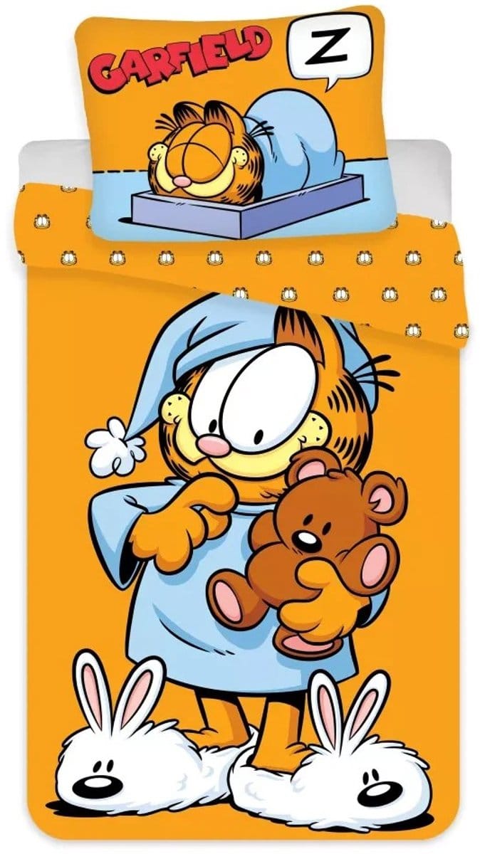Garfield dekbedovertrek oranje 100 x 135 cm Katoen