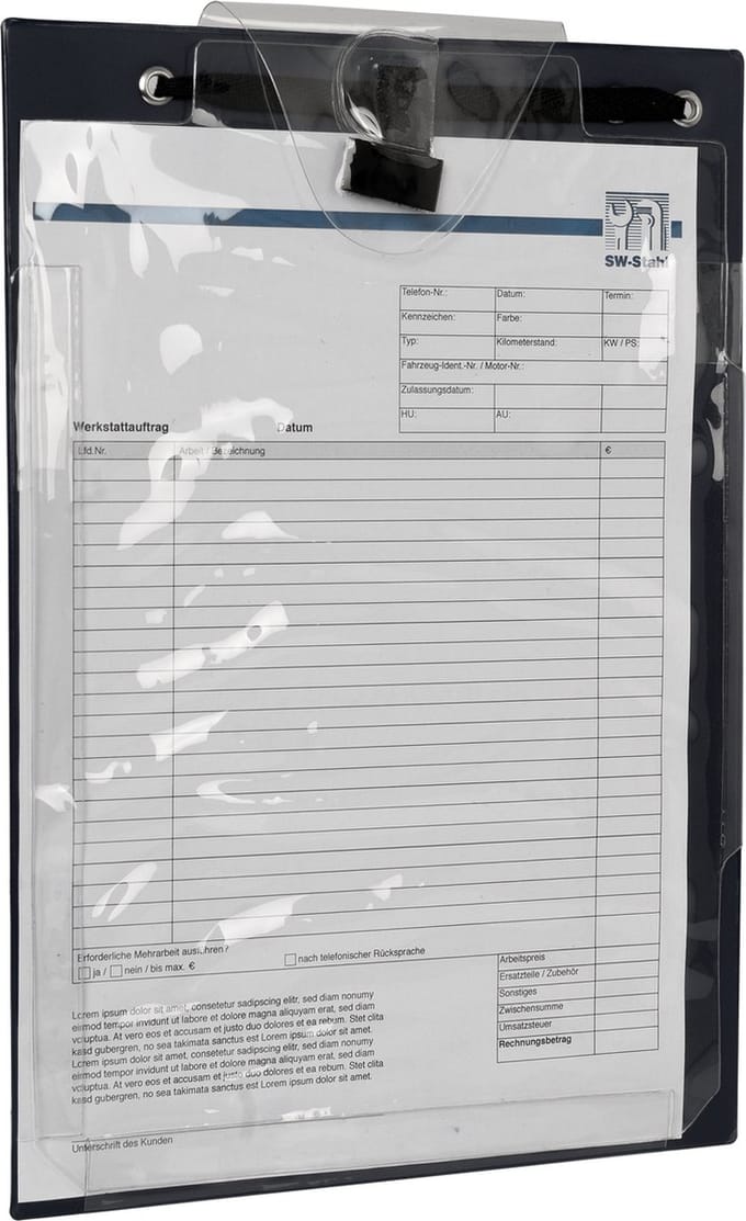 SW-Stahl 07311L werkplaatsordermap DIN A 4, zwart