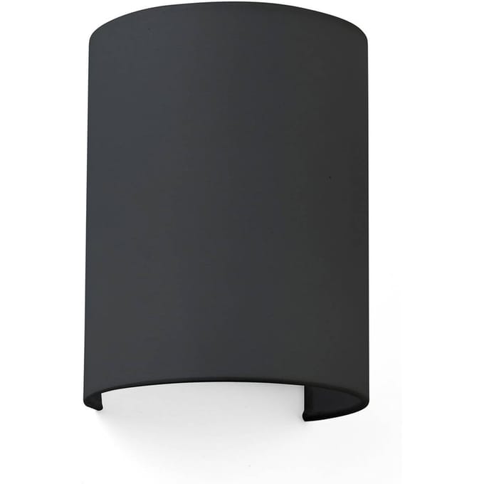 FARO BARCELONA Wandlamp Cotton, gewelfd, 20 x 15 cm, zwart