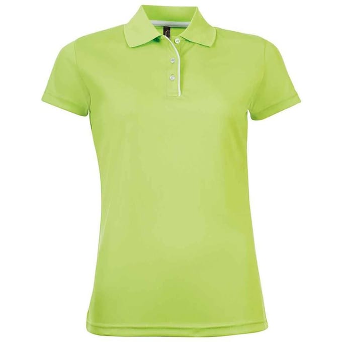 SOLS Performer sportpoloshirt voor dames/dames (Appelgroen)