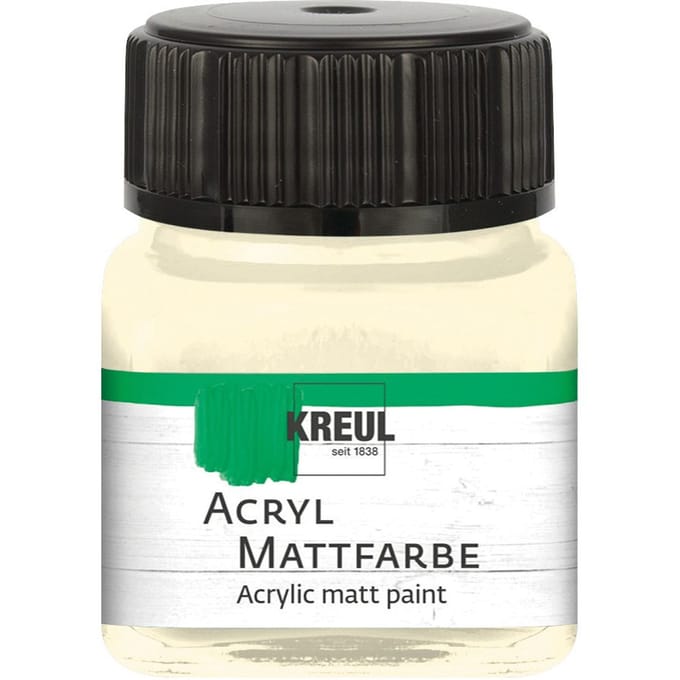 KREUL acryl matte verf, 20 ml - Ivoorkleurig