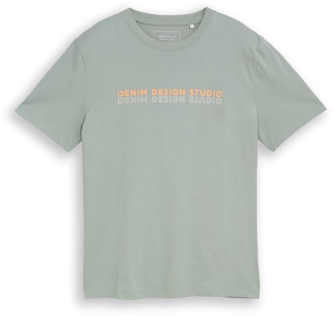 Tom Tailor Denim - T-shirt met print - Maat XS - green mist