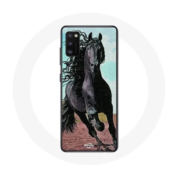 Coque pour Samsung Galaxy S20 Cheval Noir De La Race Frisonne