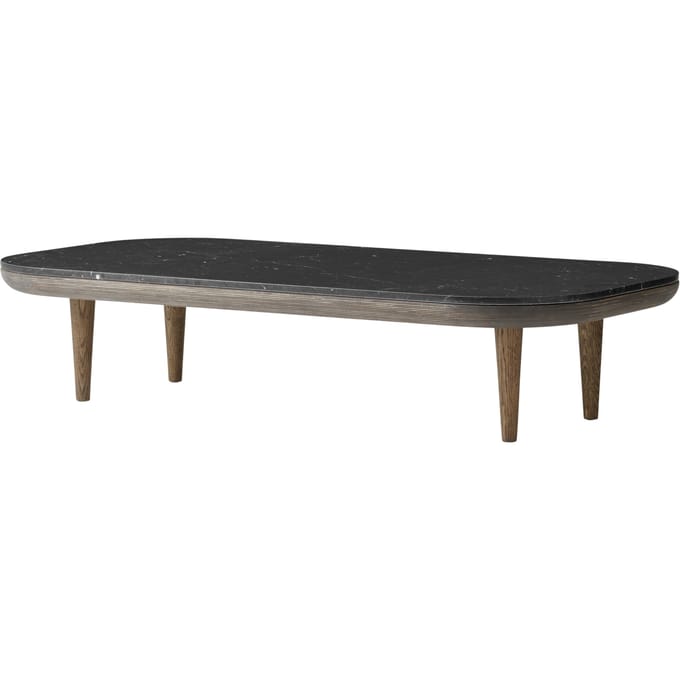 &Tradition Fly Salontafel - Marmer Nero Marquina - Smoked Oiled Oak - 120 x 60 cm