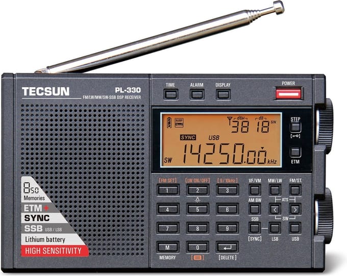 Tecsun PL-330 - Wereldontvanger met ETM - AM / FM / SSB (2026 USB-C VERSIE FIRMWARE 3307 )