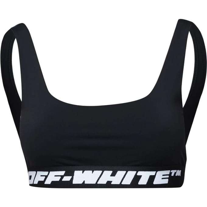 Off White Dames/Dames Logo Sportbeha (Zwart)