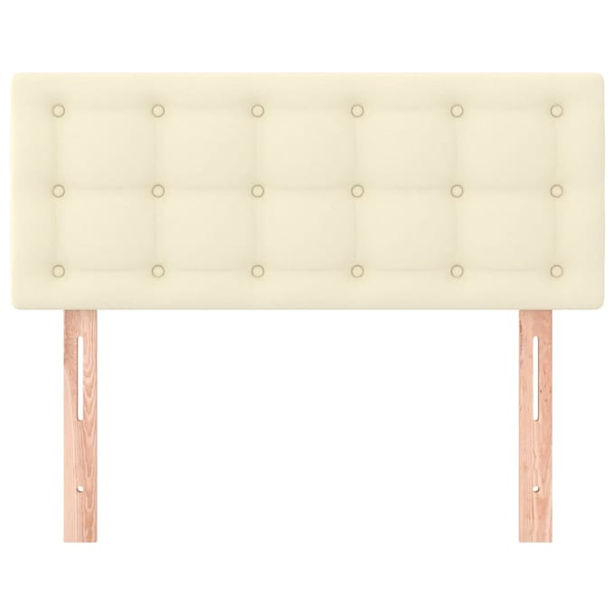 vidaXL - Hoofdbord - 100x5x78/88 - cm - kunstleer - crèmekleurig