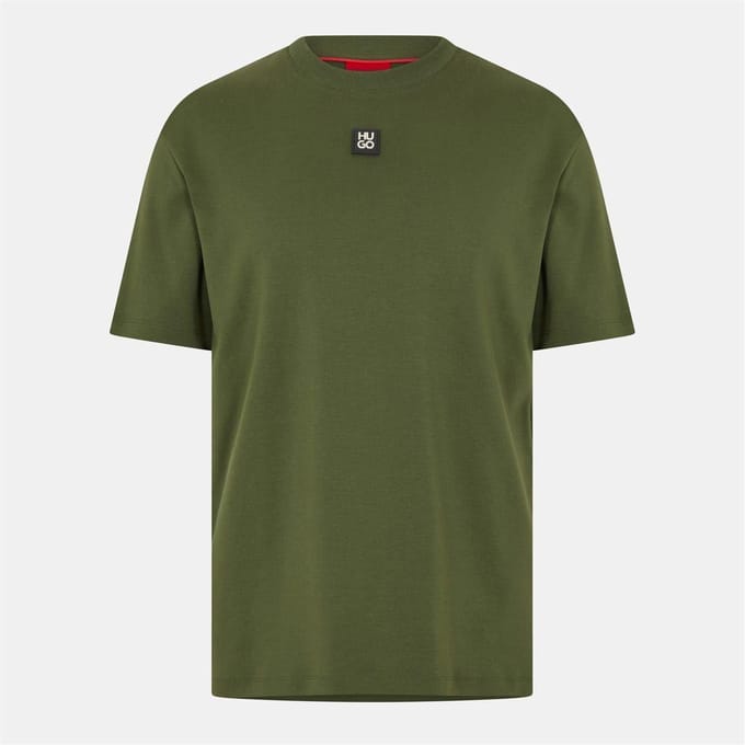 Hugo Heren Dalile Stacked T-shirt (Donkergroen)