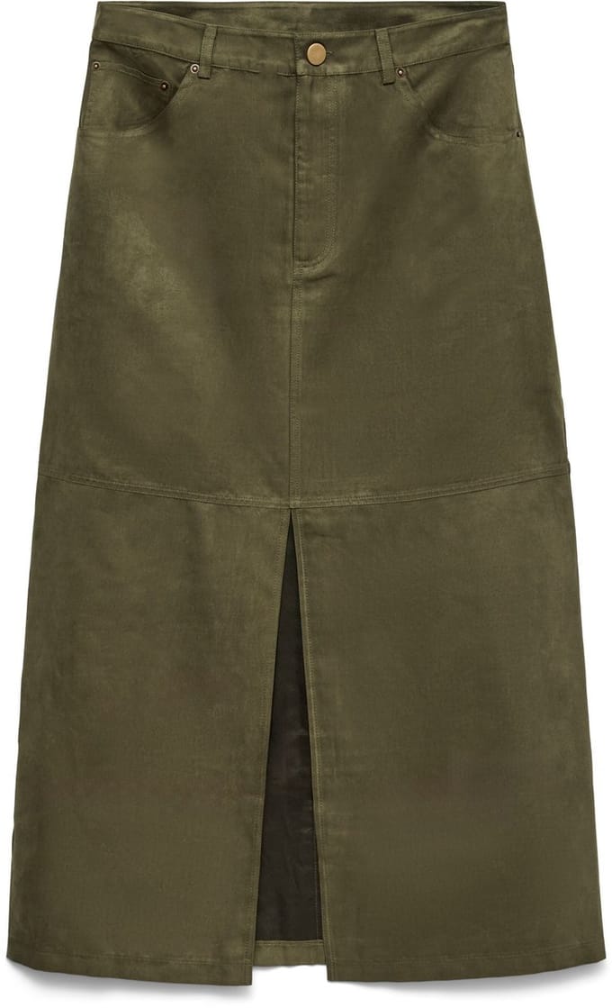 Vero Moda Vmkathy Hw Midi Kirt Olive Night | Kaki | Maat: S