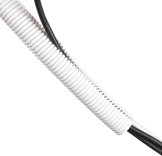 Famanu – Flexibele kabelbuis 1,1 meter kabelslang voor tv pc en gameconsole kabelmanagement wit