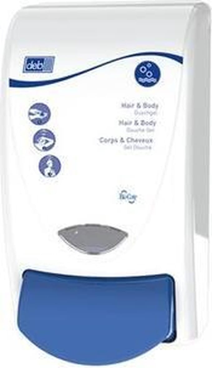 DEB Cleanse Shower 1000 Dispenser – 1L – Wit – BioCote Bescherming