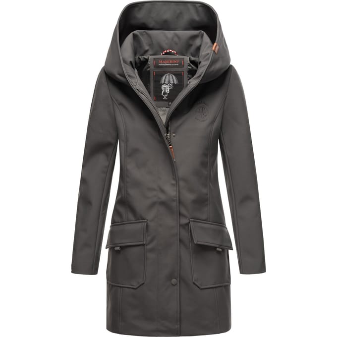 Marikoo dames softshelljas – Mayleen, waterafstotend met capuchon