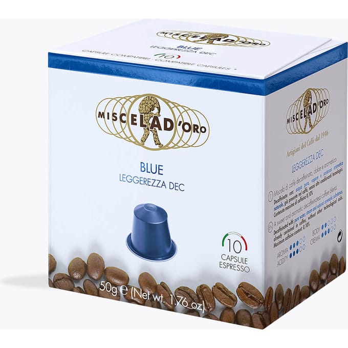 Miscela D'Oro Blue Decaf 10 capsules Nespresso®-compatibel