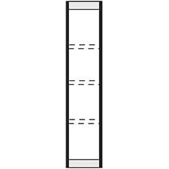 Eindwand, voor stalen rek PROGRESS 2000, B 1900 x D 300 mm zilver