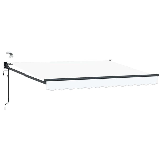 vidaXL - Elektrisch - Uitschuifbare - Zonneluifel - Wit - 3 - x - 2,5 - m