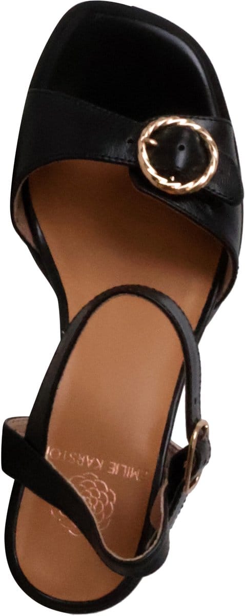 Brooke leren sandalen met hak