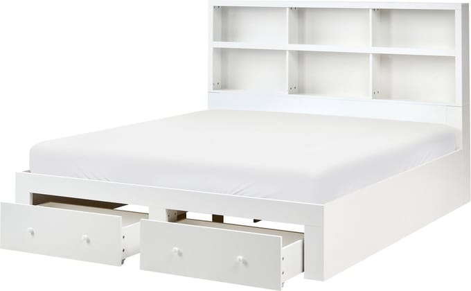 TARARE - Bed met 2 lades - Wit - 180 x 200 cm - MDF