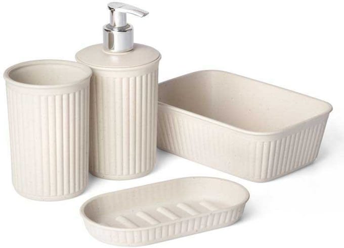 Tatay Baobab Badkamer Organizer 4 Eenheden Beige
