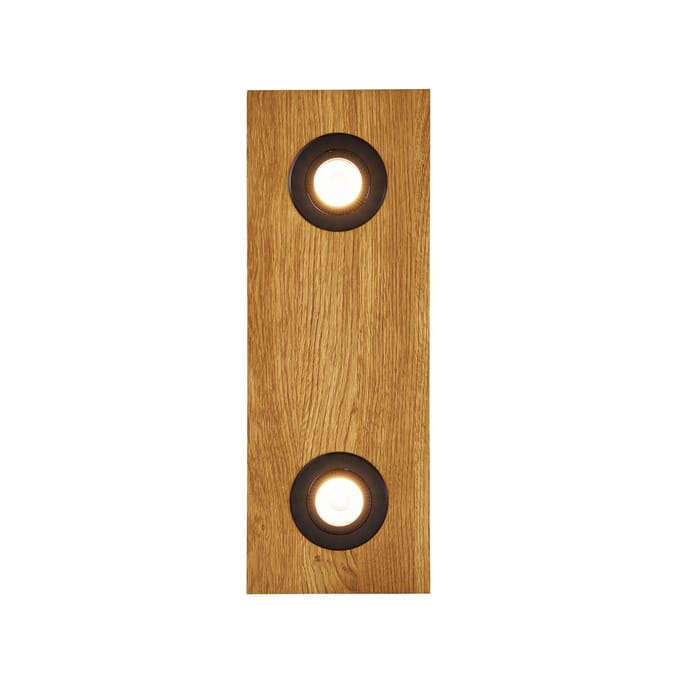HerzBlut plafondlamp Lennon, 44 cm, 2-lamps, hout, GU10