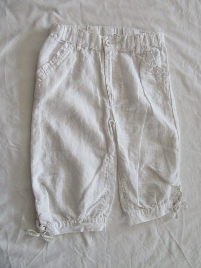 Noukie's - Zomer broek - Meisje - 3/4 lengte - Wit - 104 , 4 jaar