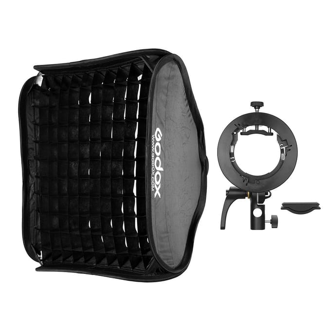 Godox 60*60 cm/24*24 pouces Flash Softbox diffuseur grille intérieure avec support de type S2 support Bowens With Grid