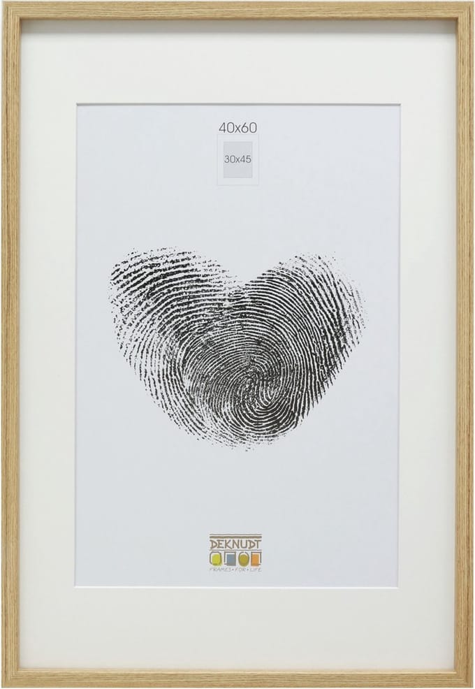 Deknudt Frames fotolijst - eik met passe-partout - 30x45 cm / 40x60 cm