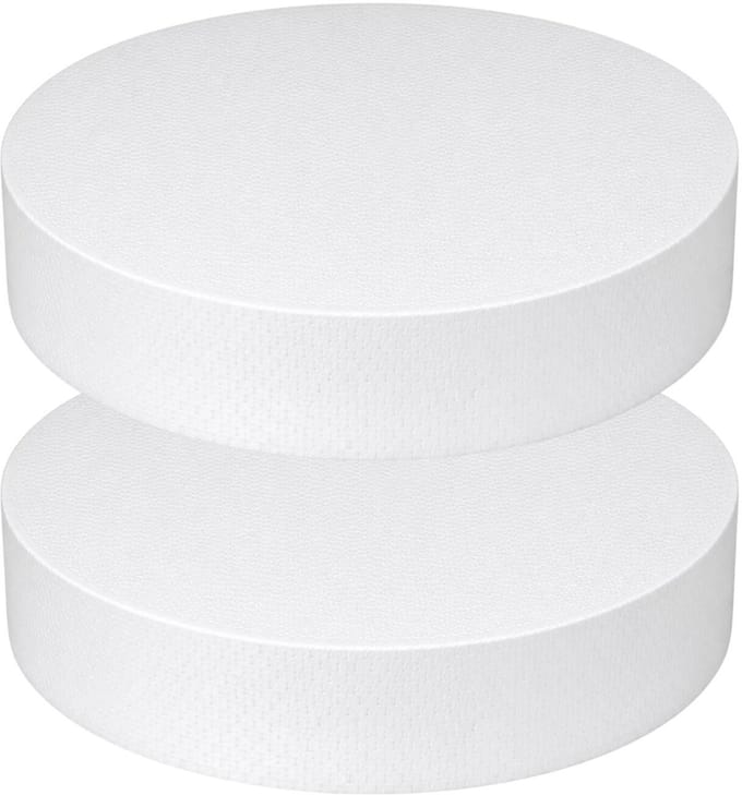 Piepschuim vormen - cirkel - 2x - D30 x 4 cm - styropor hobby / DIY vorm - basis knutselfiguren