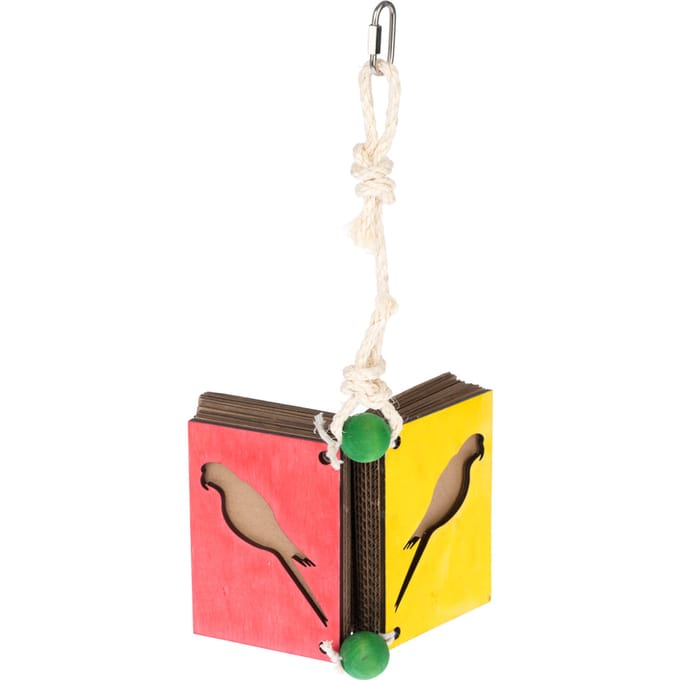 IAKI shredder speelgoed Hangend boek ca. 18x41cm vogel