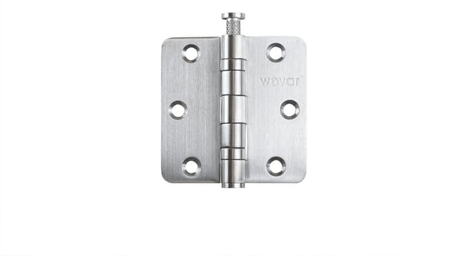 Kogelscharnier RVS 76 x 76 mm met ronde hoek | Per stuk